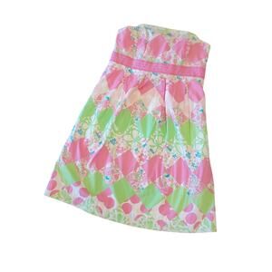 Lilly Pulitzer "The Original" Patchwork Strapless Dress